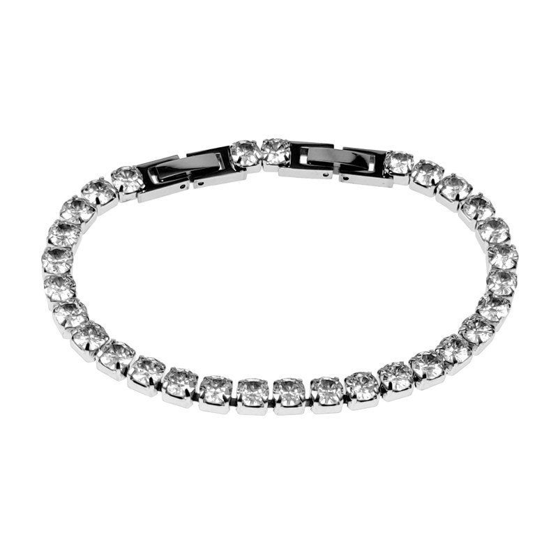 Armband Dames Gepolijst RVS Tennisarmband met Zirkonias, Met kristal, Staal, Birgitta-Gracht 33, 6465 EL Kerkrade, Nederland, Verzenden