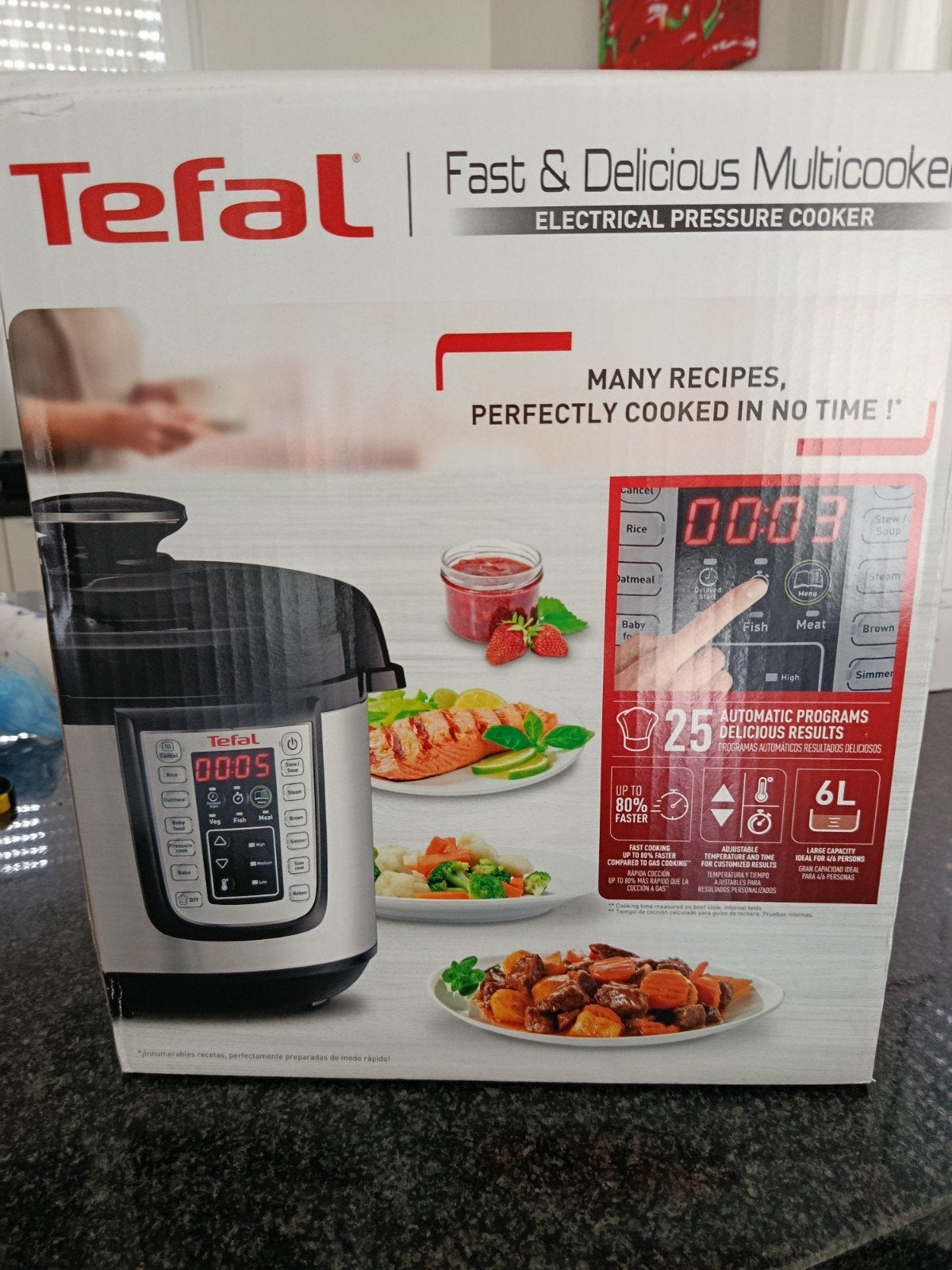 Tefal Fast & Delicious Multicooker CY505E10 - 6L, 4 liter of meer, 3 snelheden of meer, Ophalen of Verzenden, Zo goed als nieuw
