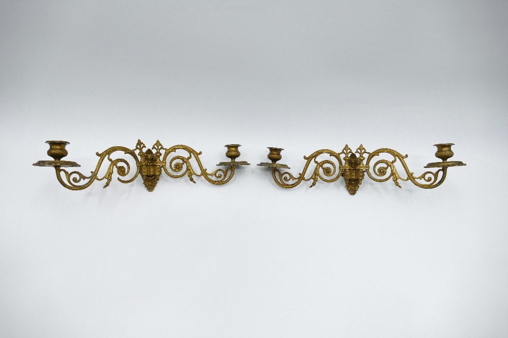Napoleon III pianokandelaars - Frankrijk, c. 1870, Antiek en Kunst, Antiek | Kandelaars, Ophalen of Verzenden, Koper of Brons