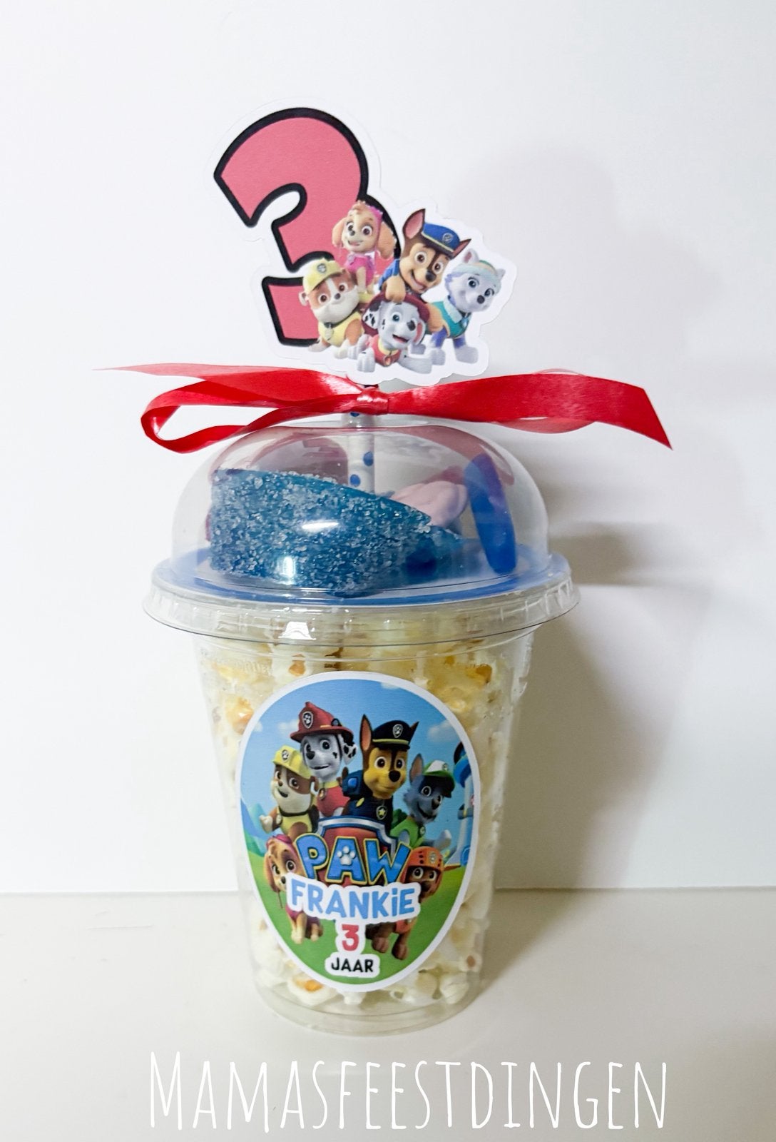 Traktatie popcorn /snoep beker PAWPATROL, Ophalen of Verzenden, Zo goed als nieuw, Feestartikel, Verjaardag