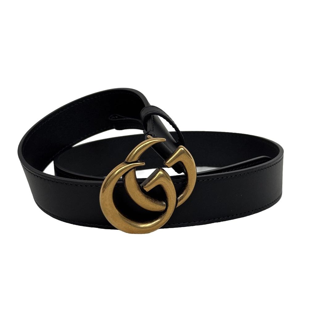 Gucci riem marmont GG matelasse zwart noir goud buckle, Minder dan 3 cm, Nieuw, Heupriem, Gucci
