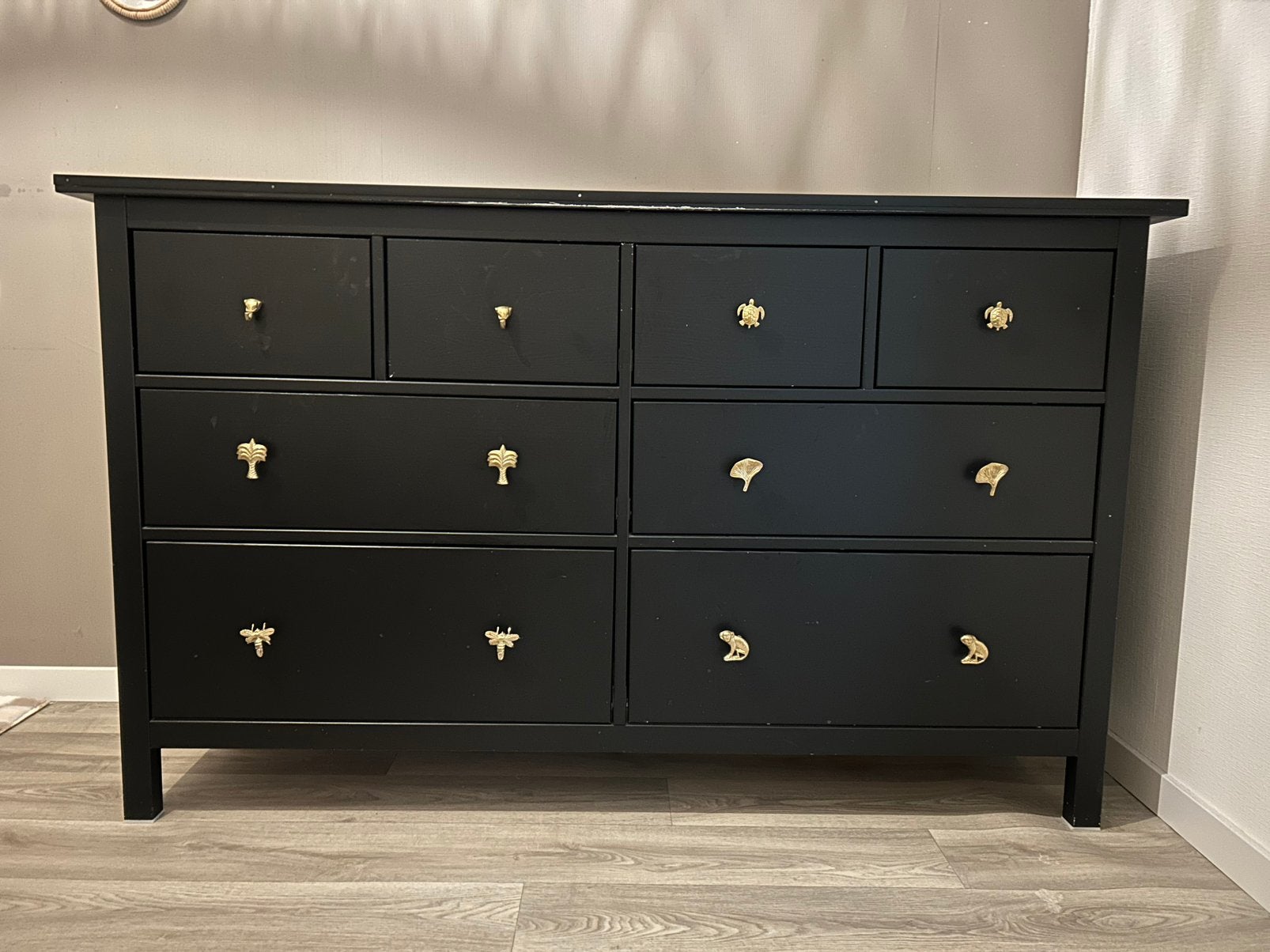 IKEA Hemnes ladekast – 8 lades – mat zwart – ruime commode