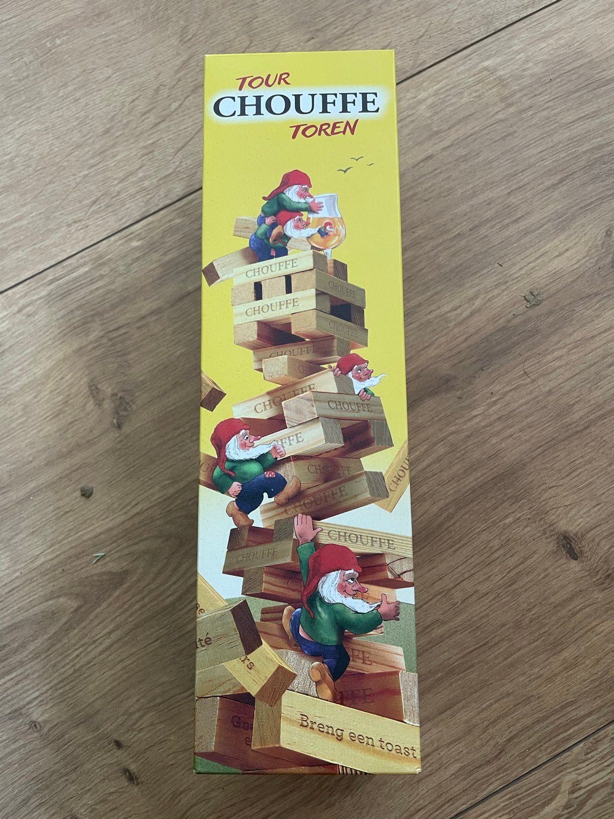 Tour Chouffe Toren - Leuk Jenga-achtig spel, Een of twee spelers, Ophalen, Zo goed als nieuw