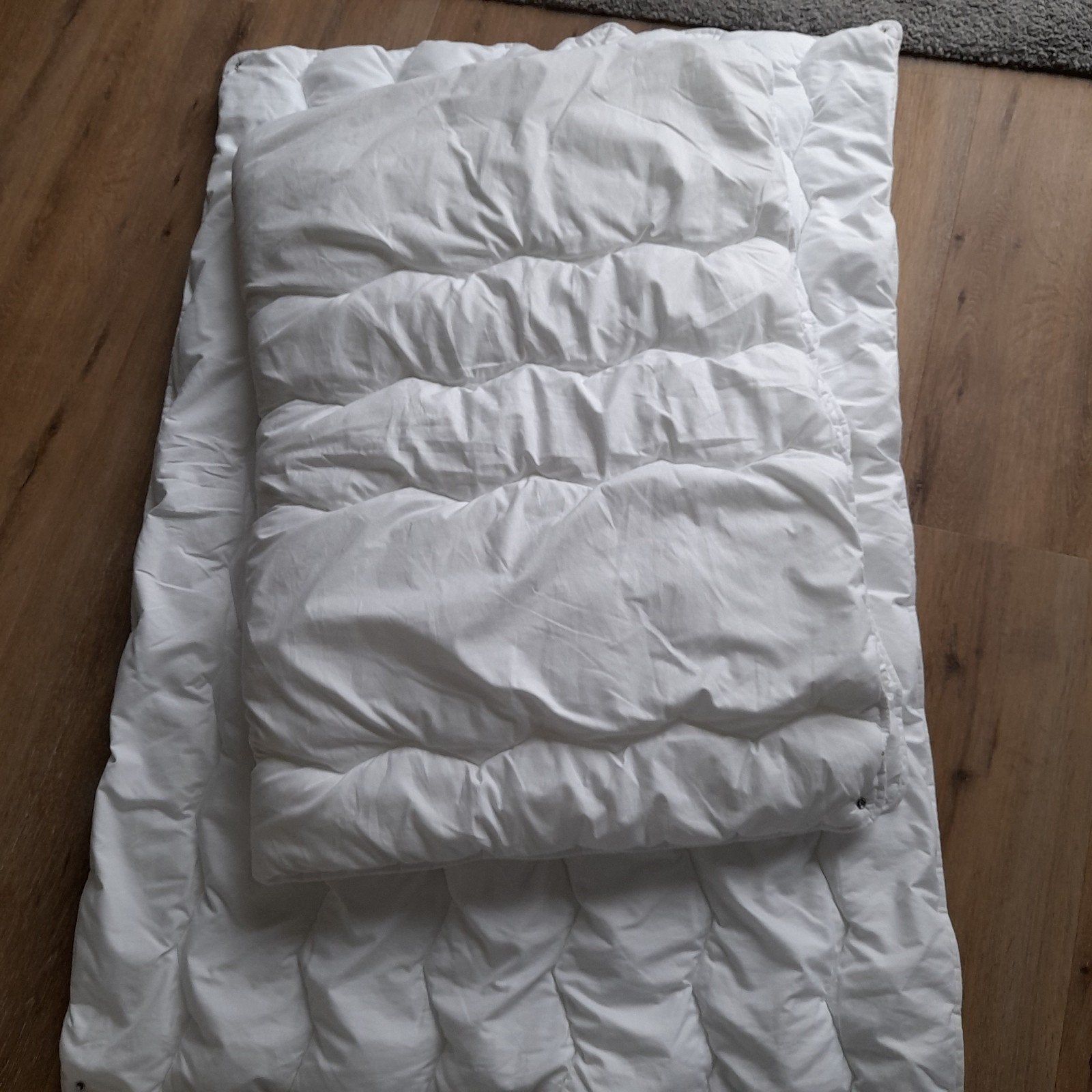 Kinderdekbed 4 seizoenen zo goed als nieuw, Ophalen, Overige maten, Wit, Deken of Dekbed