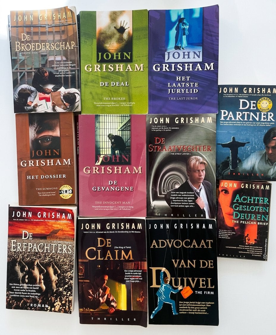 11 John Grisham boeken maar 1 x verzendkosten voor allen!, Ophalen of Verzenden, Gelezen