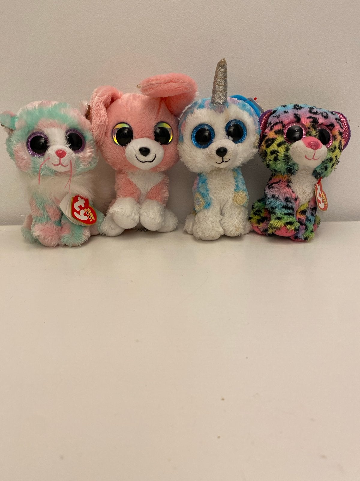 Ty Beanie Boos knuffels - Diverse dieren, Overige karakters, Ophalen of Verzenden, Kat, Roze