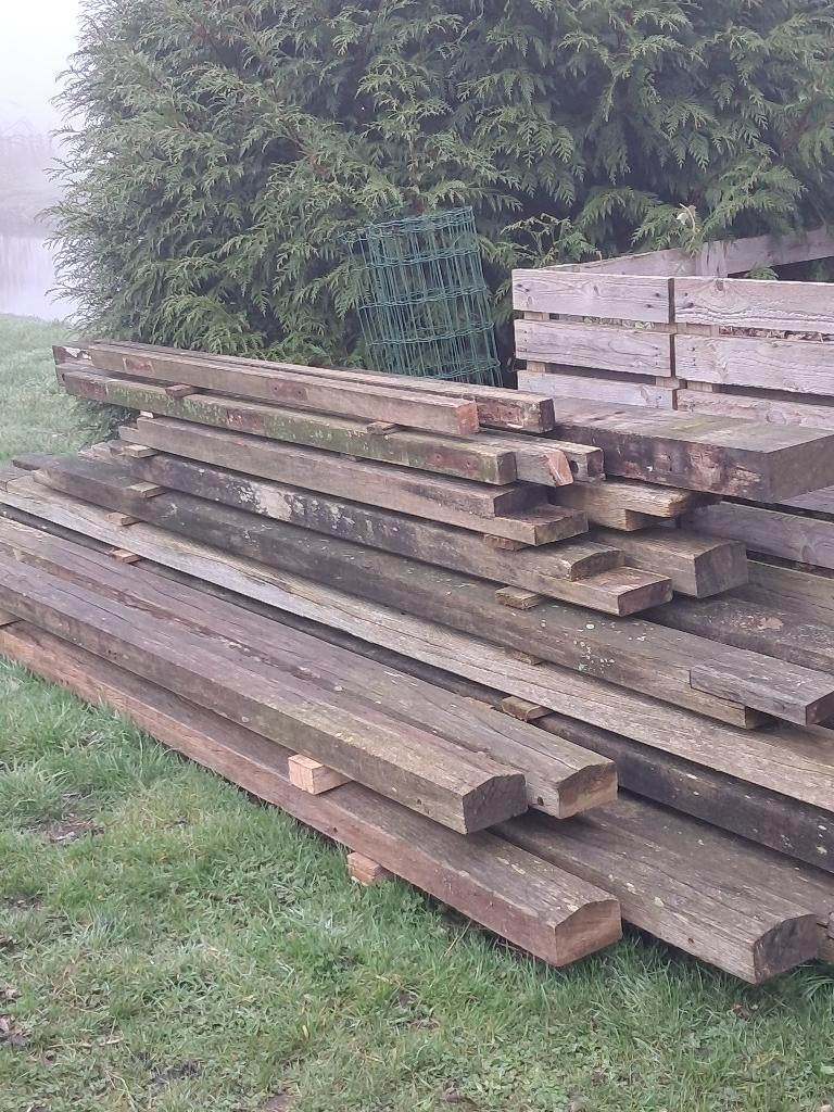 hardhouten balken, Ophalen, Gebruikt, Hardhout, 250 cm of meer