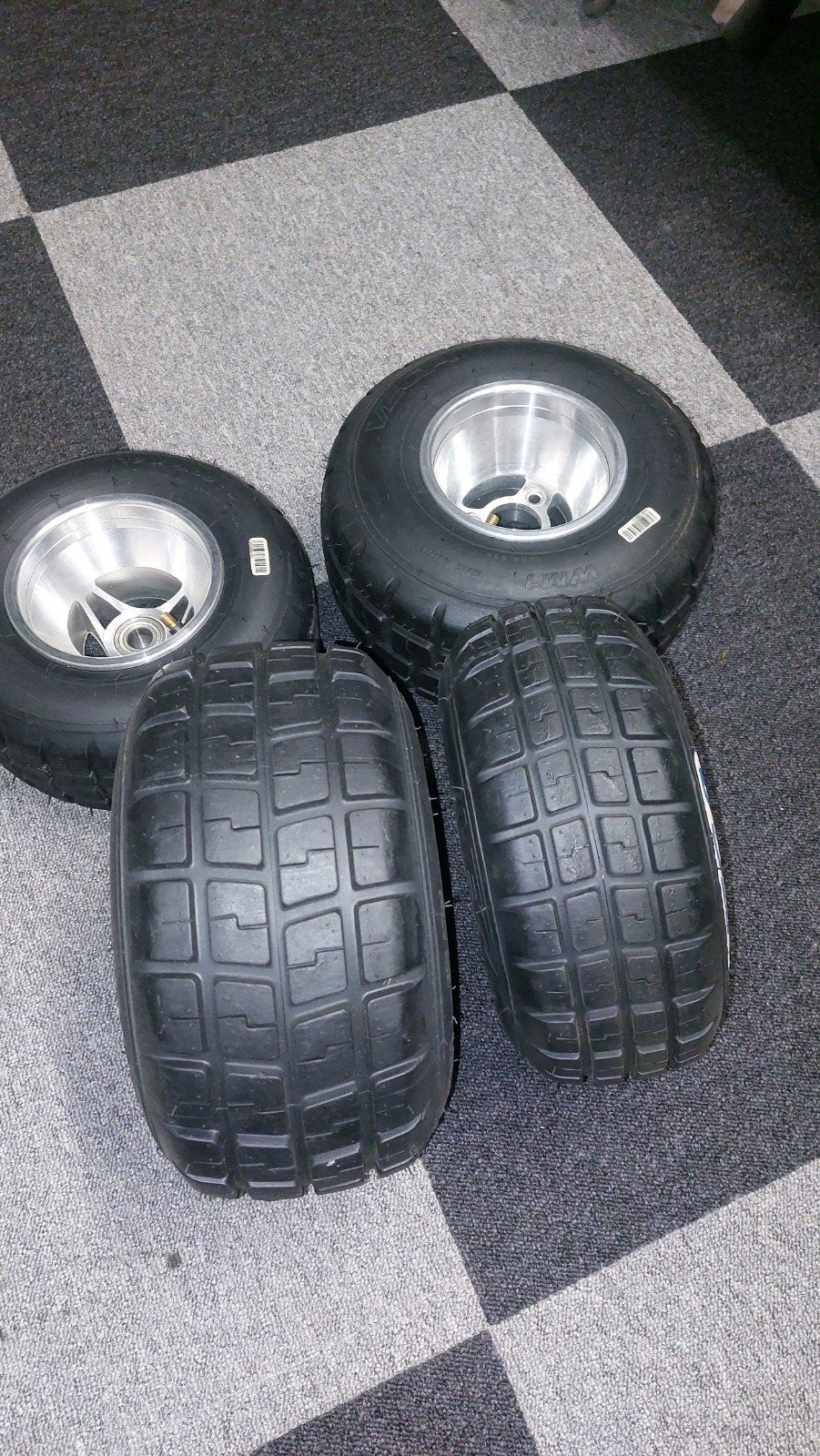 regen banden Vega met velgen voor mini kart, Ophalen, Kart