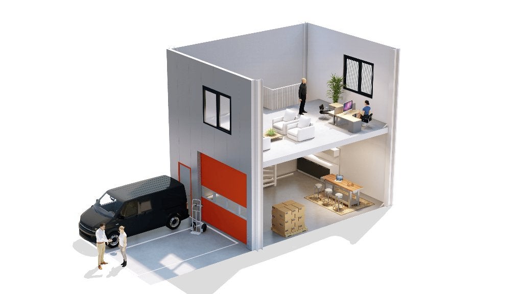 Bedrijfsunit Lelystad 98m2/ 2 verdiepingen/ 950,- per maand, 98 m², Huur, Bedrijfsruimte