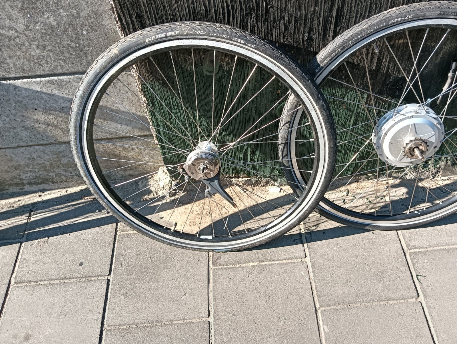 2 setjes wielen van een elektrische fiets  voor en achter ., Ophalen of Verzenden, Elektrische fiets