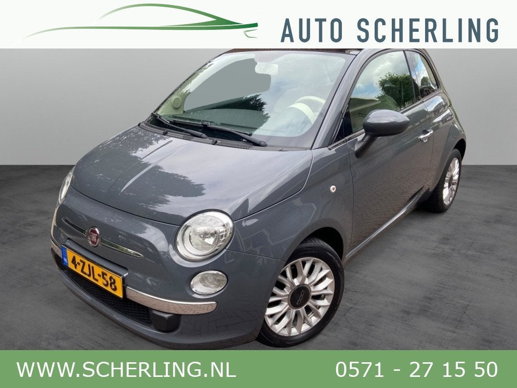 Fiat 500 TwinAir Turbo 80pk Lounge Panoramadak NL-auto!, Auto's, Voorwielaandrijving, Stof, Gebruikt, 905 kg