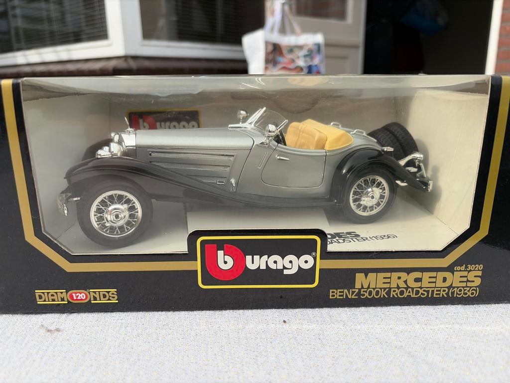Burago Mercedes Benz 500K Roadster (1936) Die-Cast Model, Ophalen, Zo goed als nieuw, Auto, Overige merken