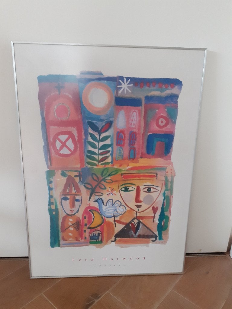 Prachtige kleurrijke prent Lara Harwood *eureka*, Ophalen of Verzenden, Zo goed als nieuw, Voor 1940, Prent