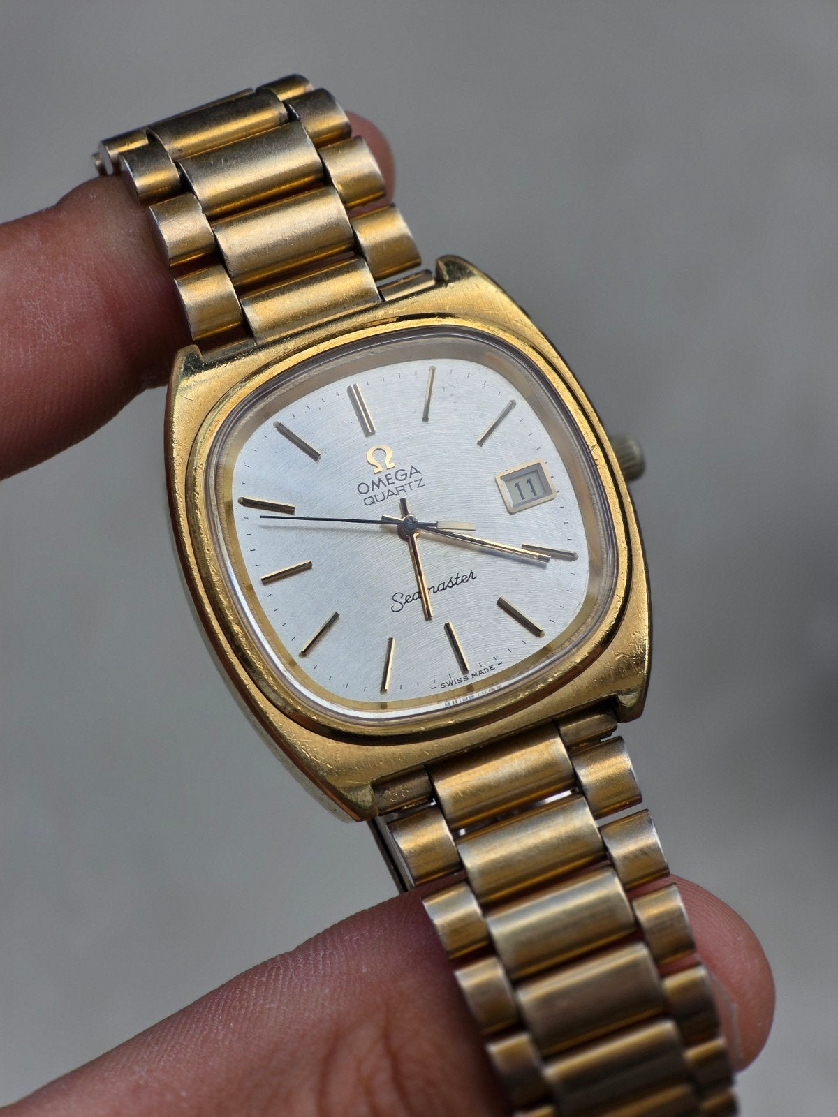 Omega Seamaster Vintage Quartz Origineel!, Ophalen of Verzenden, Staal, Omega, 1960 of later