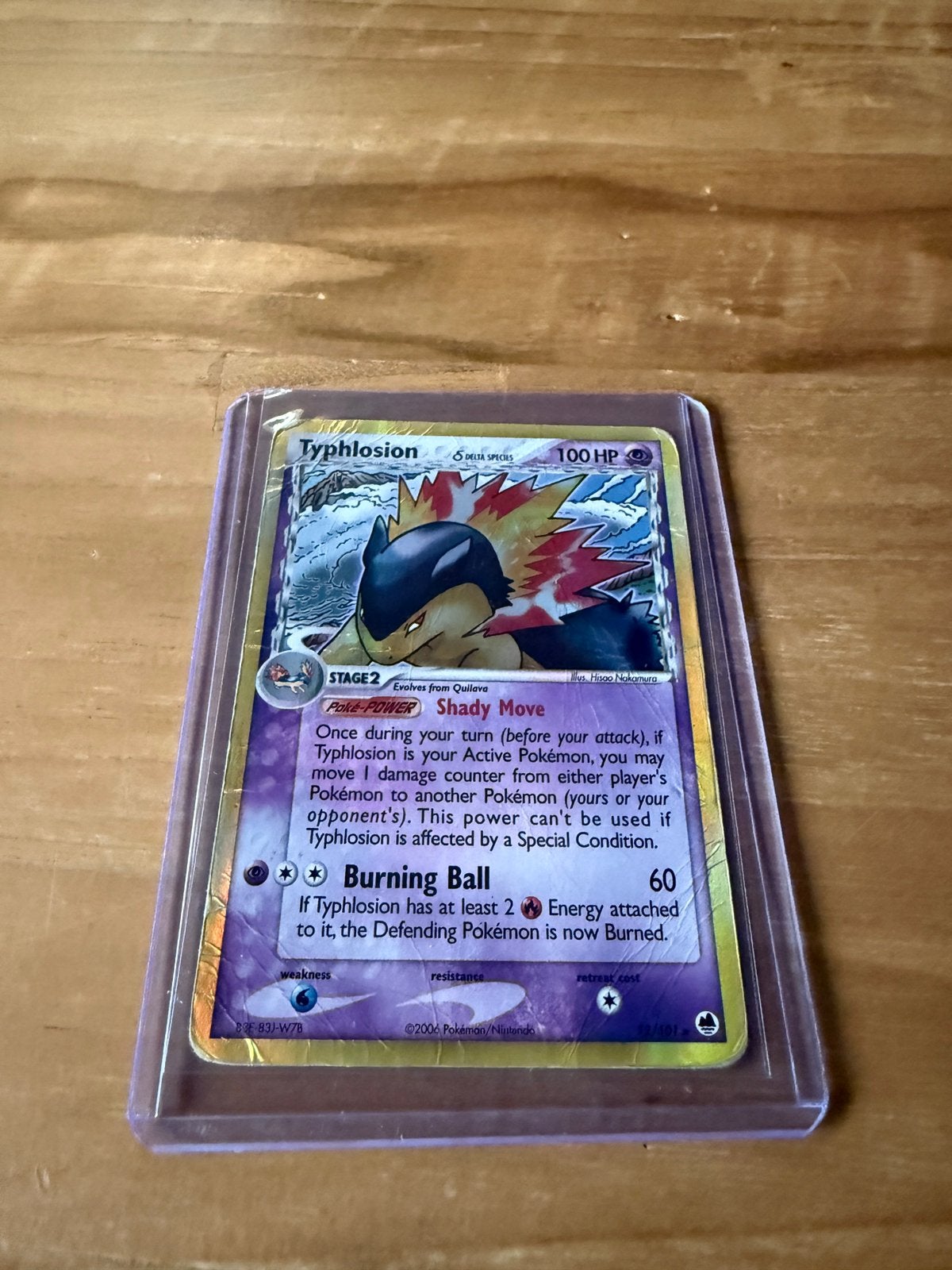 Pokémon Typhlosion Delta Species Holo-12/101 DragonFrontiers, Ophalen of Verzenden, Zo goed als nieuw
