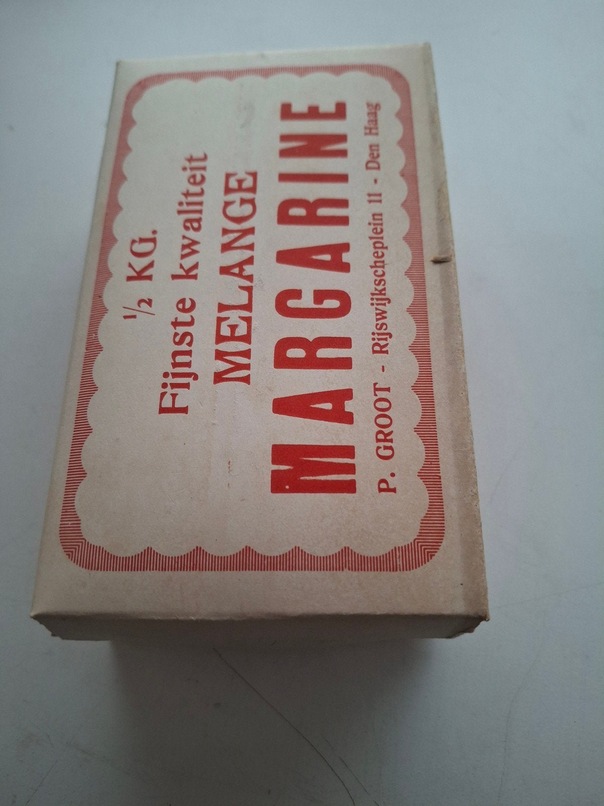 doosje 0,5 kg Margarine., Verzamelen, Ophalen of Verzenden, Zo goed als nieuw