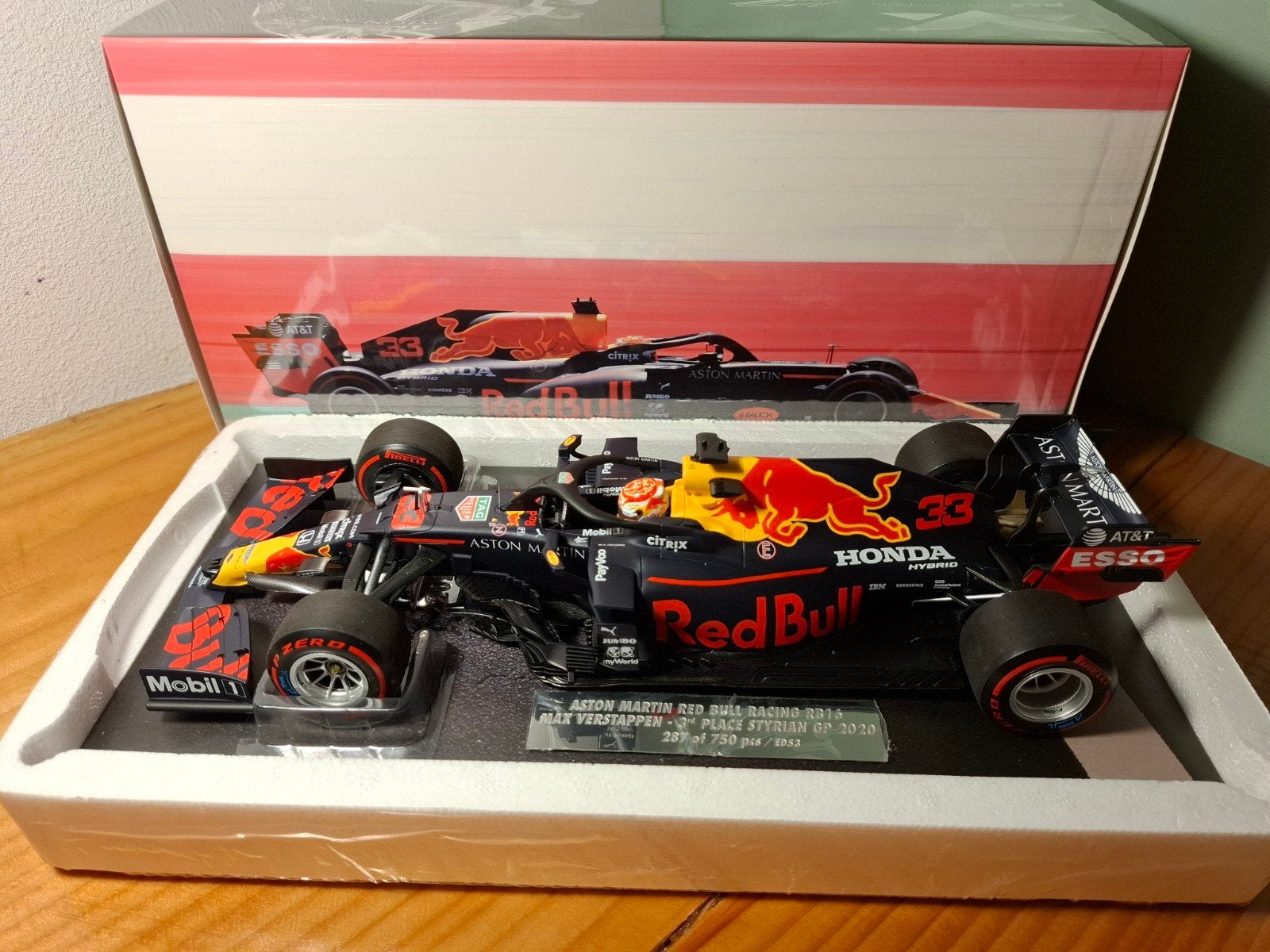 Max Verstappen Styrian GP 2020 RB16 1:18, Ophalen of Verzenden, Nieuw, Auto, MiniChamps