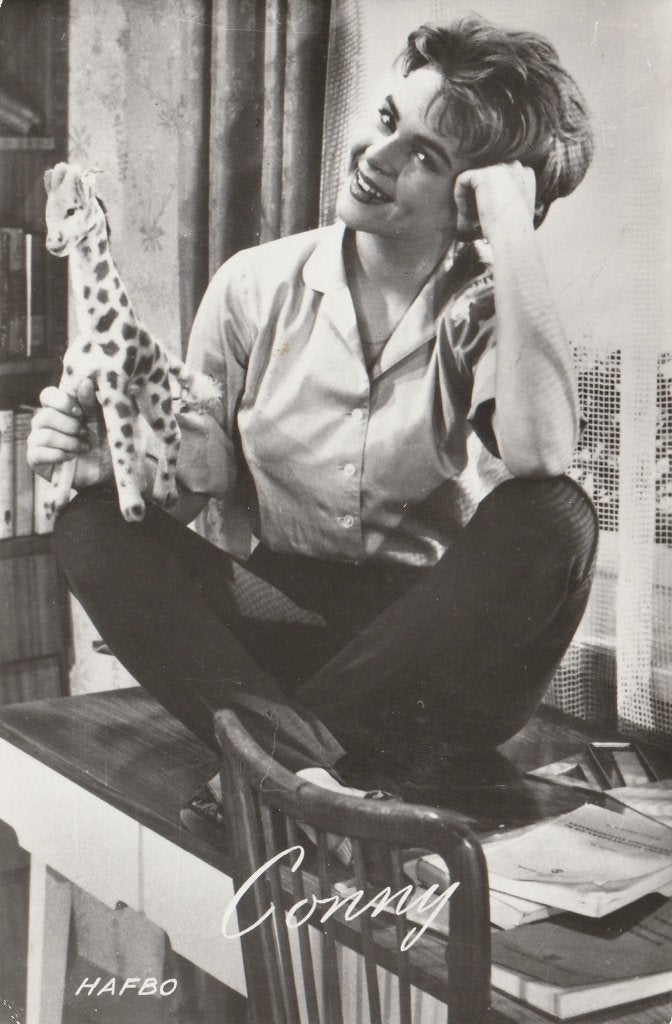 Oude Kaart Conny Froboess, Verzamelen, Ophalen of Verzenden, 1960 tot 1980, Ongelopen
