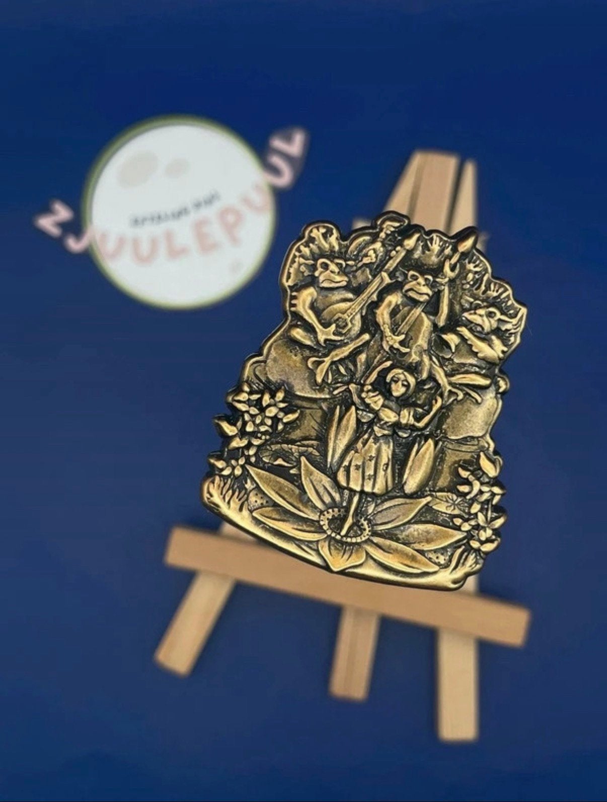 Efteling pin Indische waterlelies EPP369, Verzamelen, Zo goed als nieuw, Efteling, Efteling, Button of Speldje