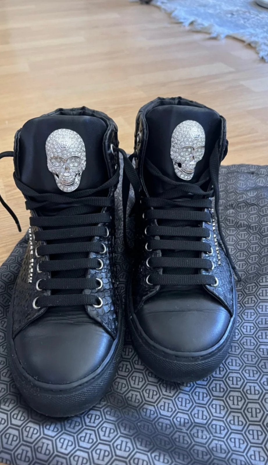 Philipp Plein sneakers maat 38, Zwart, Ophalen of Verzenden, Sneakers of Gympen, Zo goed als nieuw