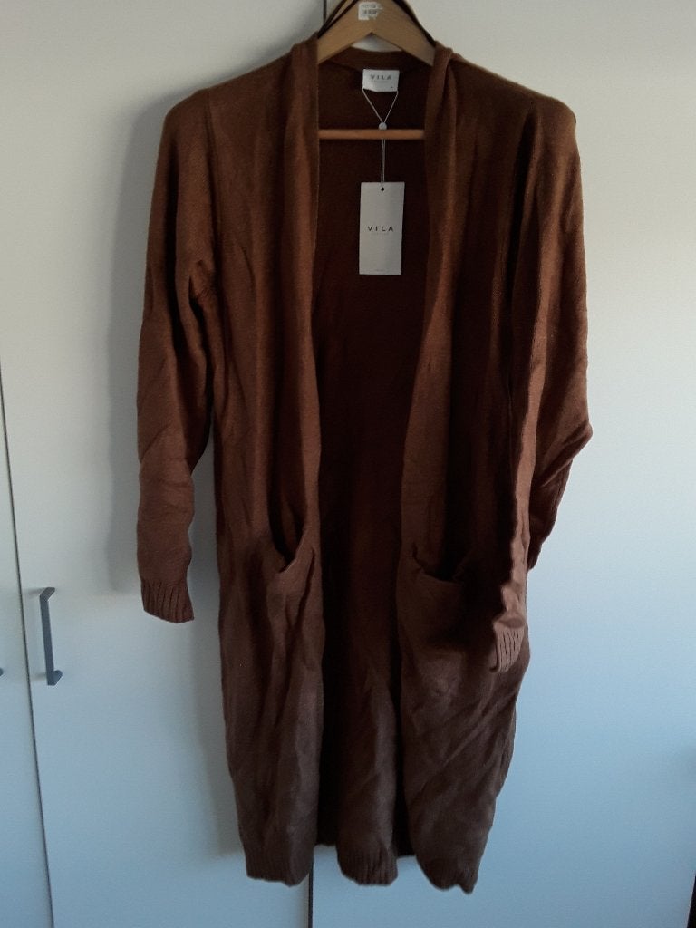 VILA Bruin Lang Vest Maat XL, Bruin, Vila, Maat 46/48 (XL) of groter, Nieuw