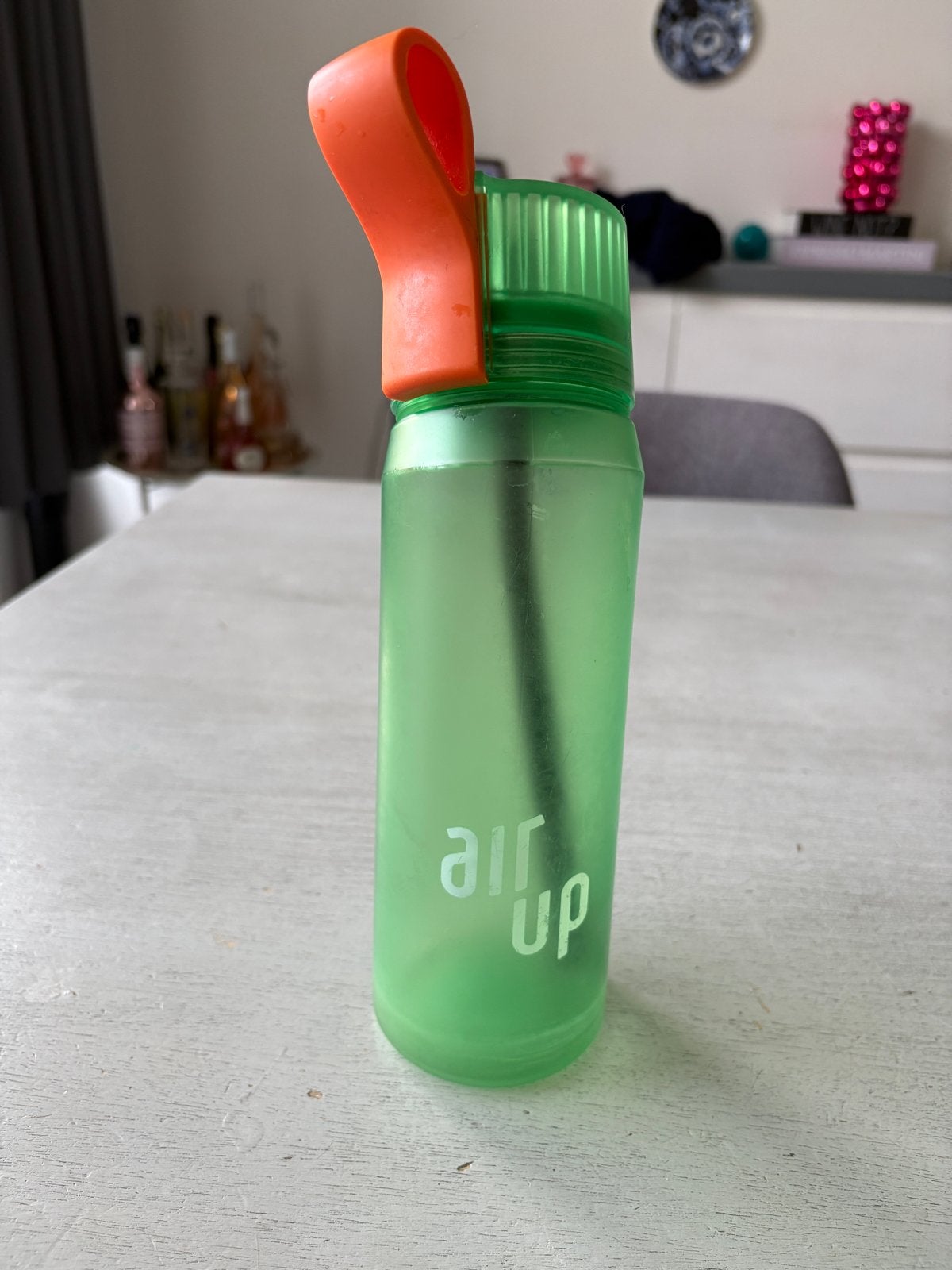 Air Up drinkfles - Groen met oranje mondstuk, Sport en Fitness, Ophalen of Verzenden, Gebruikt