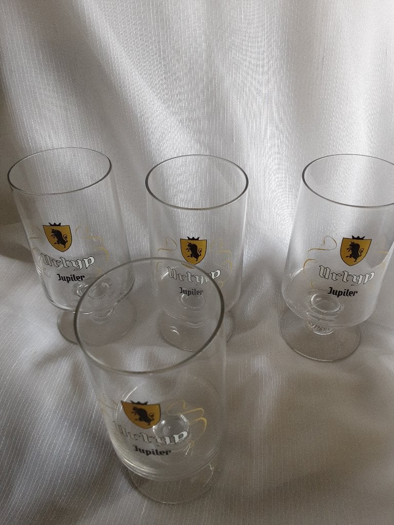 JUPILER URTYP glazen, 4 stuks, Ophalen of Verzenden, Zo goed als nieuw, Bierglas