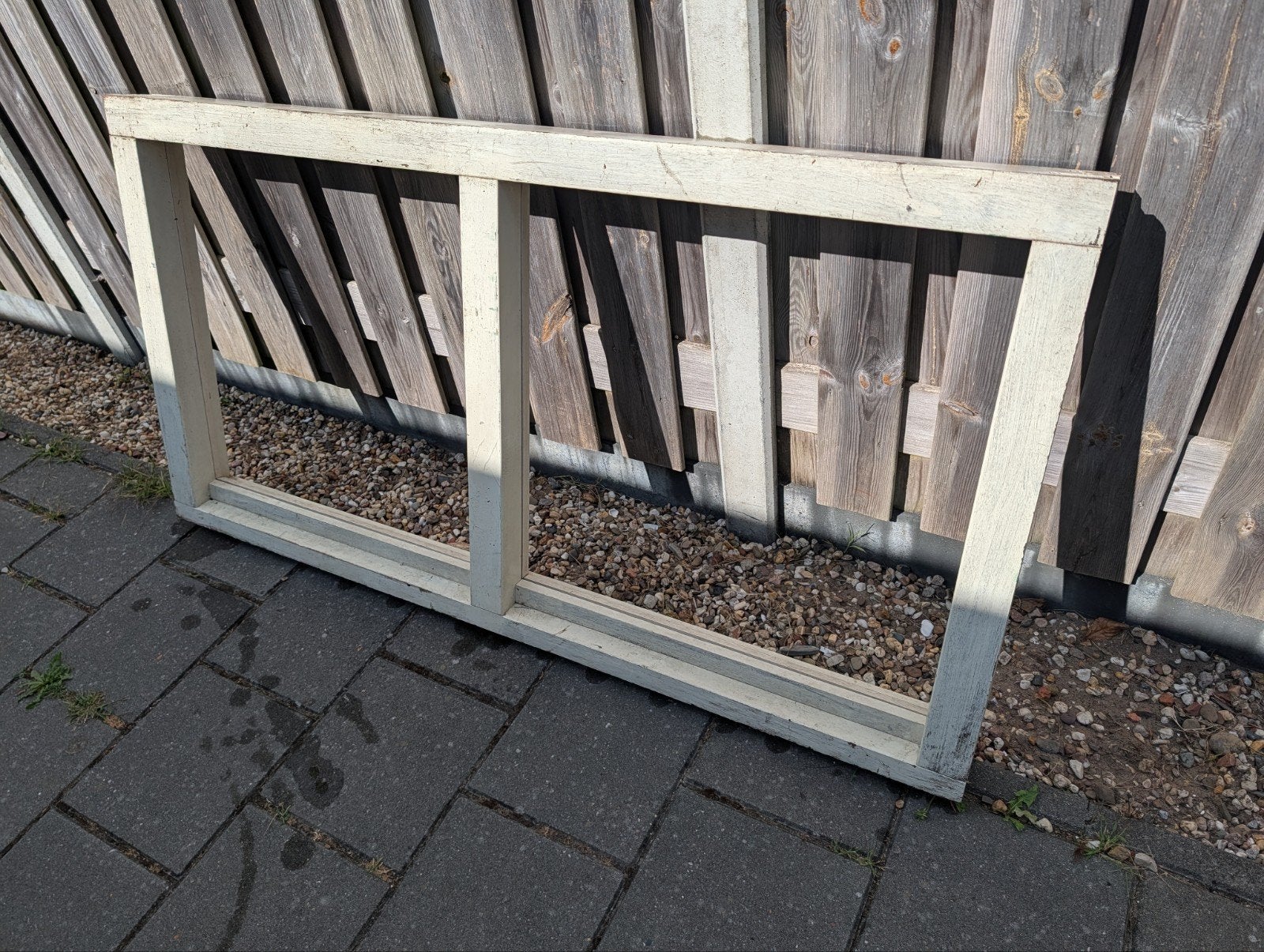 Hardhouten kozijn 160 x 82,5 cm, Ophalen, Gevelraam of Ruit, 80 tot 120 cm, Zo goed als nieuw
