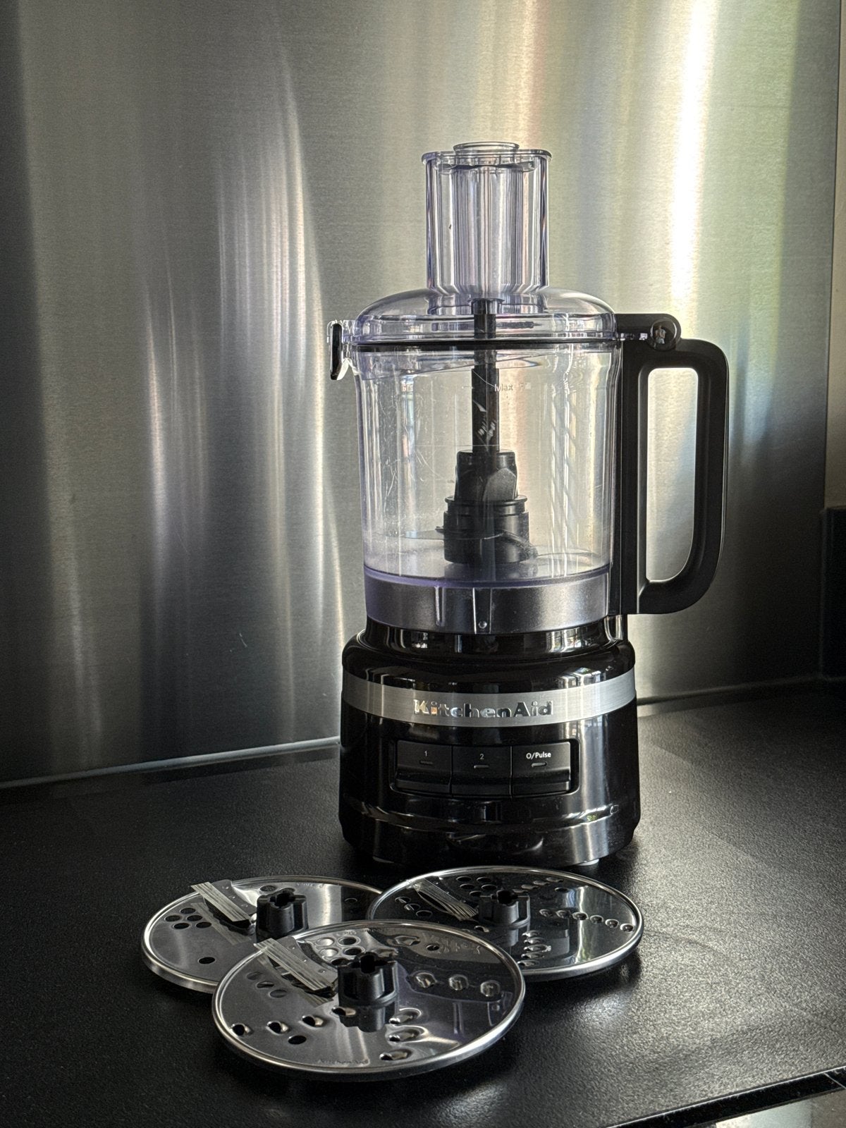 Kitchenaid Foodprocessor 2,1 liter Onyx Zwart, 2 tot 3 liter, Ophalen, Gebruikt, 3 snelheden of meer