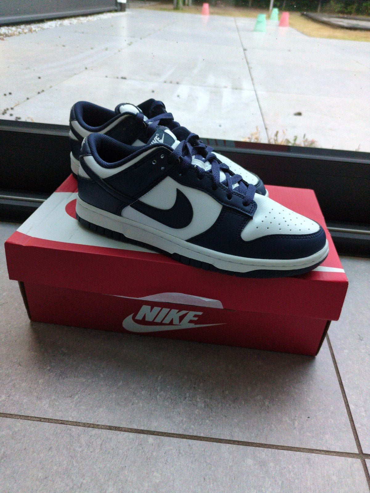 Nike Dunk Low Retro Donkerblauwe maat 40 - 2x gedragen, Blauw, Nike, Ophalen of Verzenden, Sneakers of Gympen