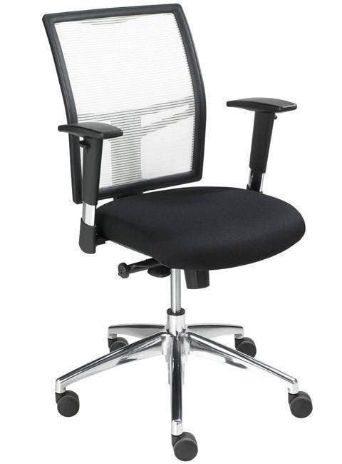 Bureaustoel Pro01, Air01, Zwart gestoffeerd,  Netweave Wit, Wit, Nieuw, Ophalen of Verzenden, Bureaustoel