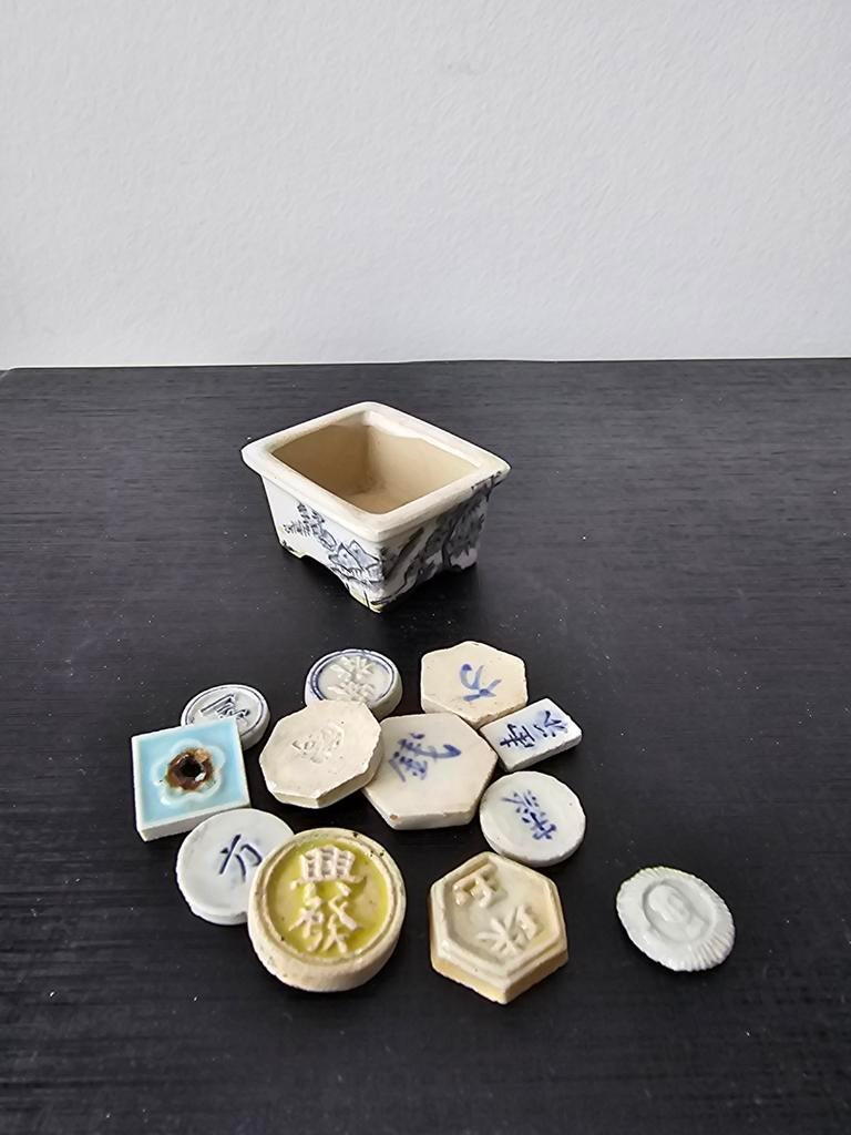 Antieke Chinese/Japanse Bonsai Pot met Tegels, Antiek en Kunst, Ophalen of Verzenden