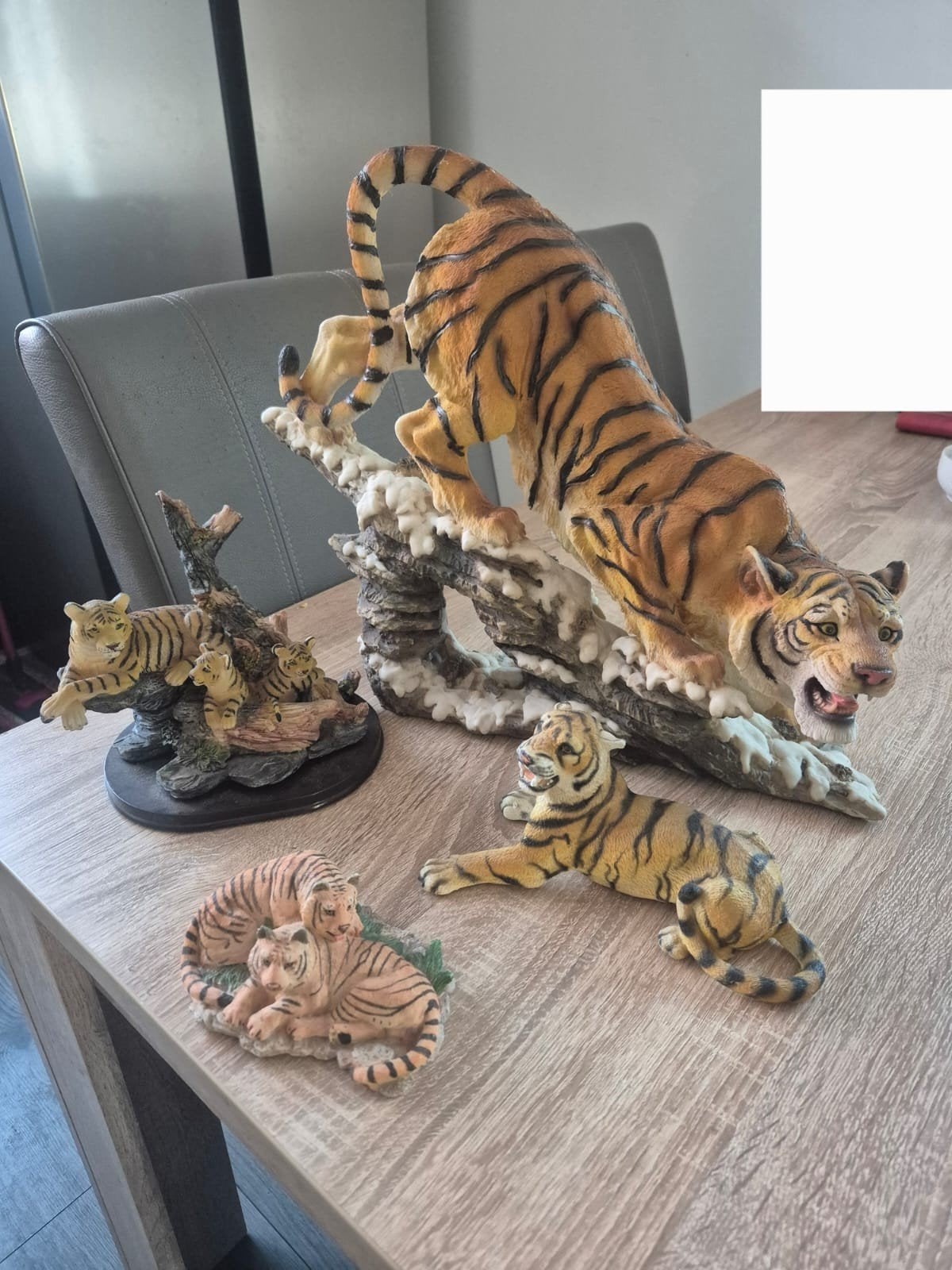 Tijger beelden, Verzamelen, Beelden en Beeldjes, Ophalen, Zo goed als nieuw, Dier