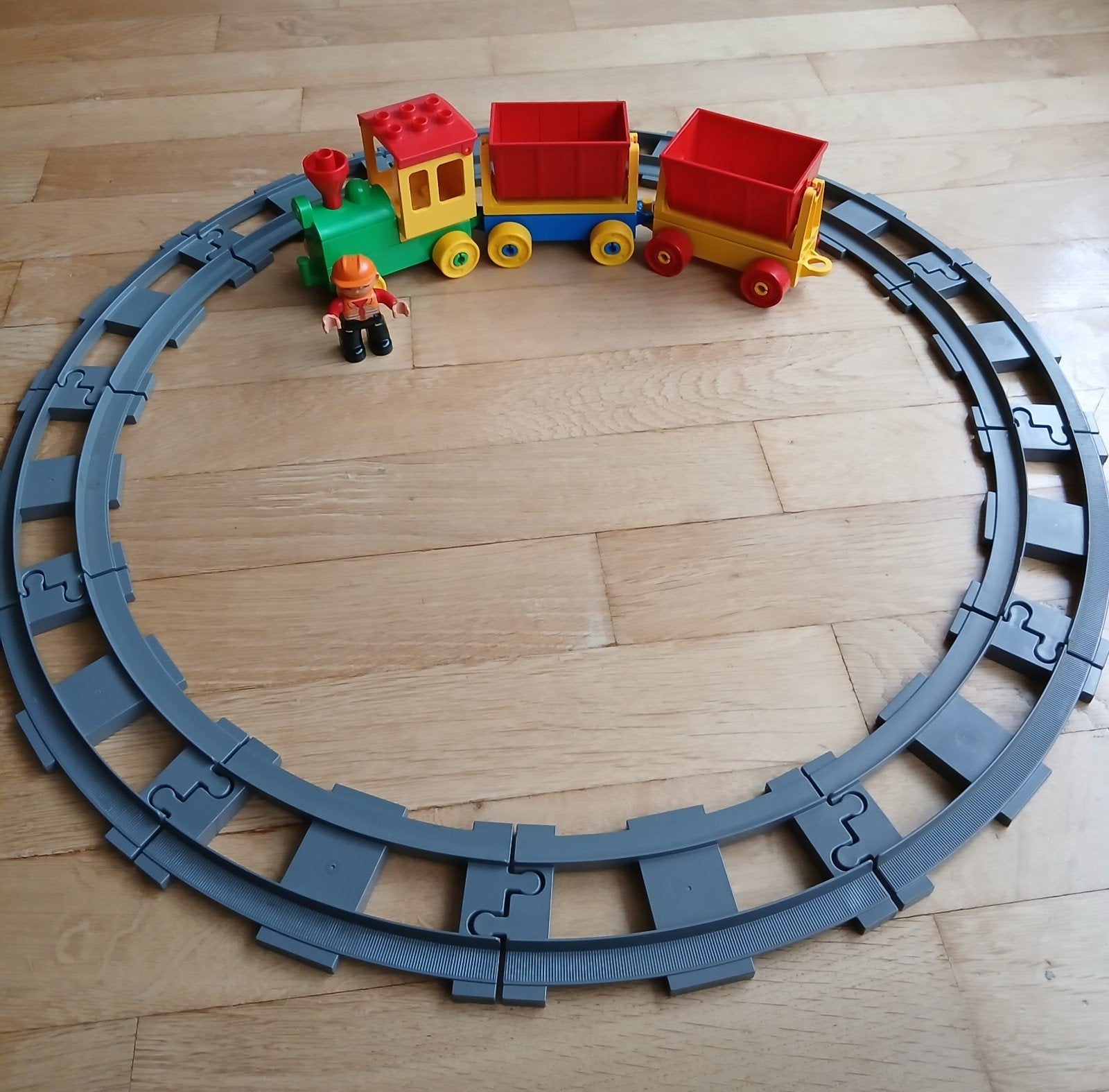 Duplo Treintje Met Rails., Ophalen of Verzenden, Zo goed als nieuw