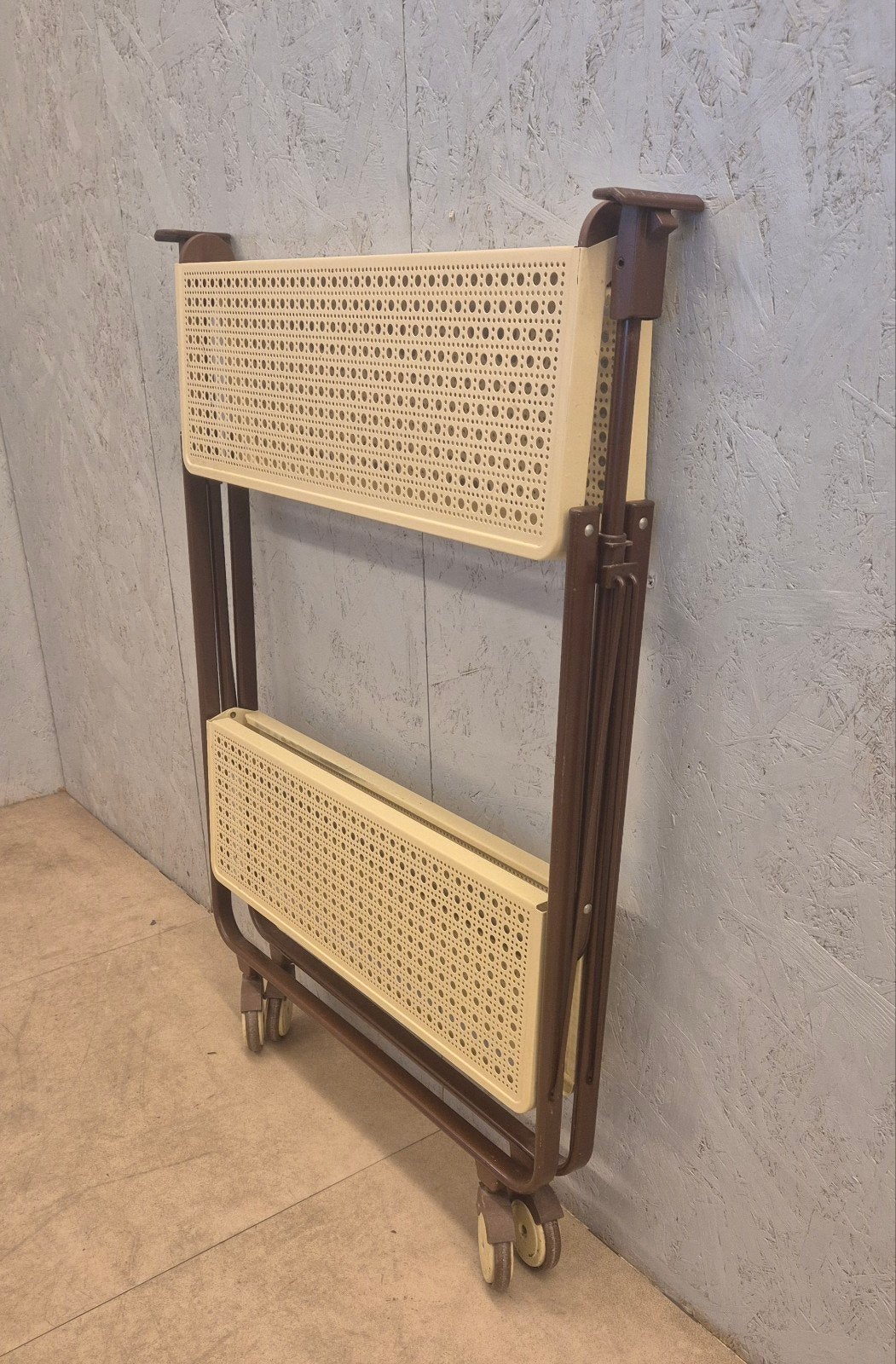 Vintage FRZ inklapbare serveerwagen op wielen – jaren 70, Ophalen, Kunststof, Gebruikt, FRZ