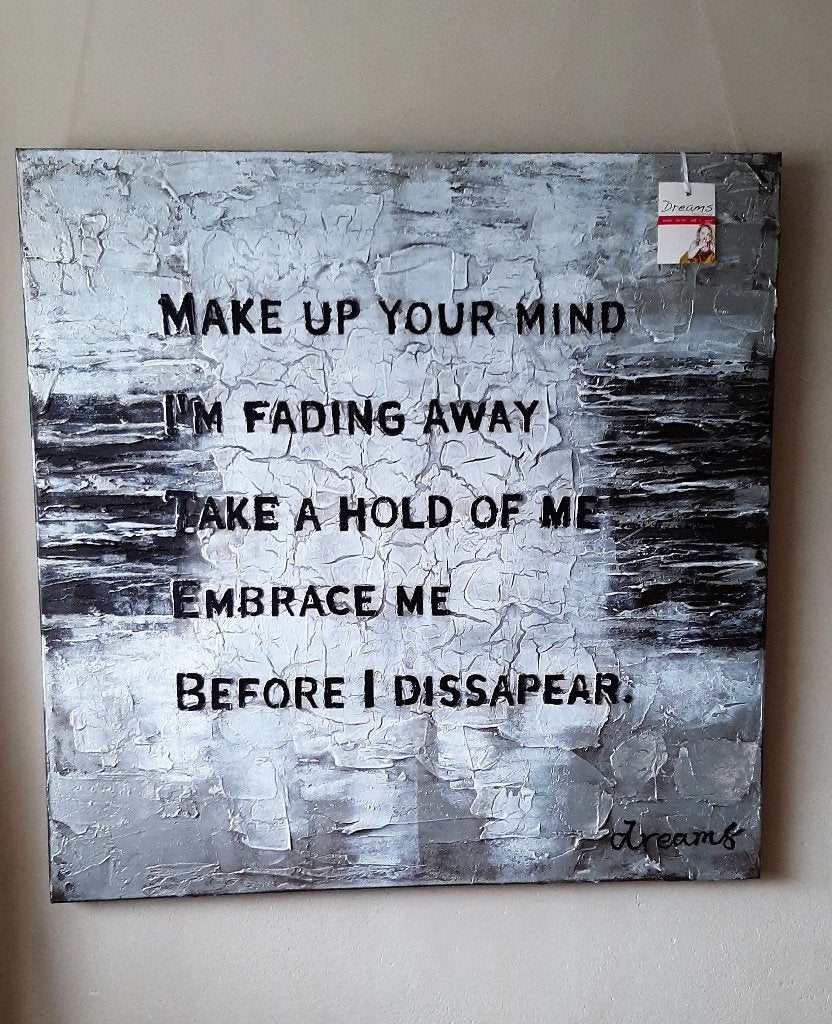 NIEUW, DREAMS COLLECTION grijs/zilver schilderij op canvas, Ophalen, Nieuw, Schilderij, 100 tot 125 cm