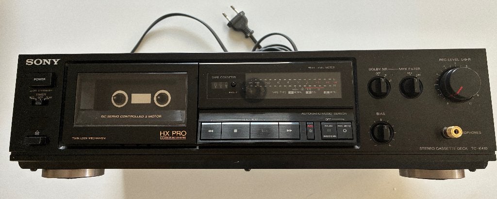 Cassettedeck Sony HXPRO K410, Audio, Tv en Foto, Ophalen of Verzenden, Enkel, Sony, Tiptoetsen