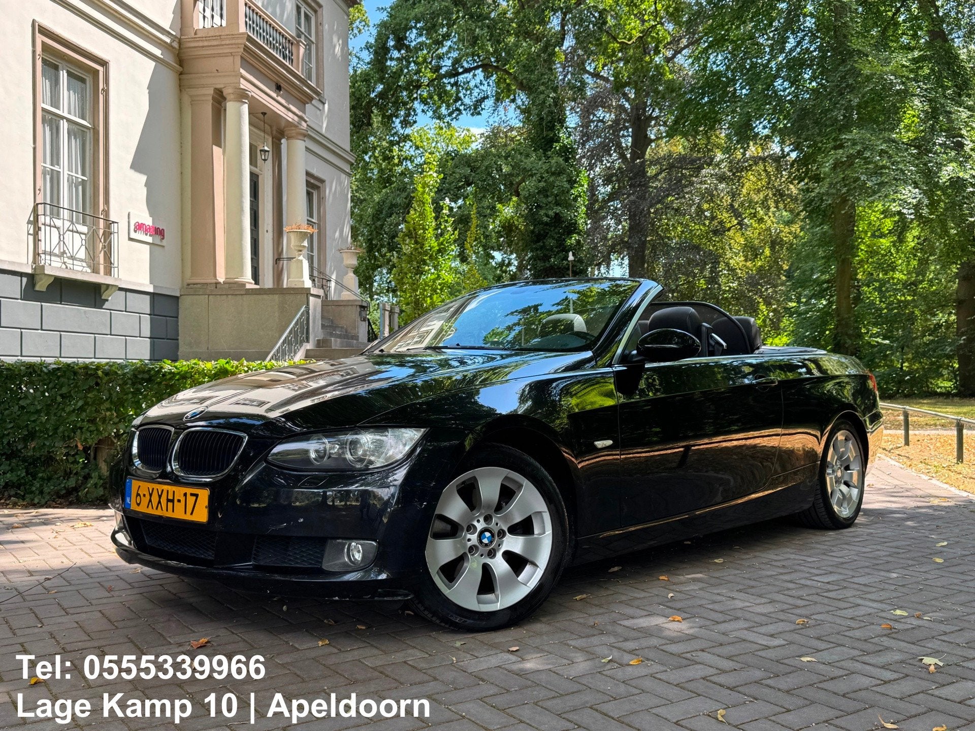BMW 3-serie Cabrio 320i Cabrio Automaat Navi Leder Climate C, Zwart, 4 cilinders, Cabriolet, 4 stoelen