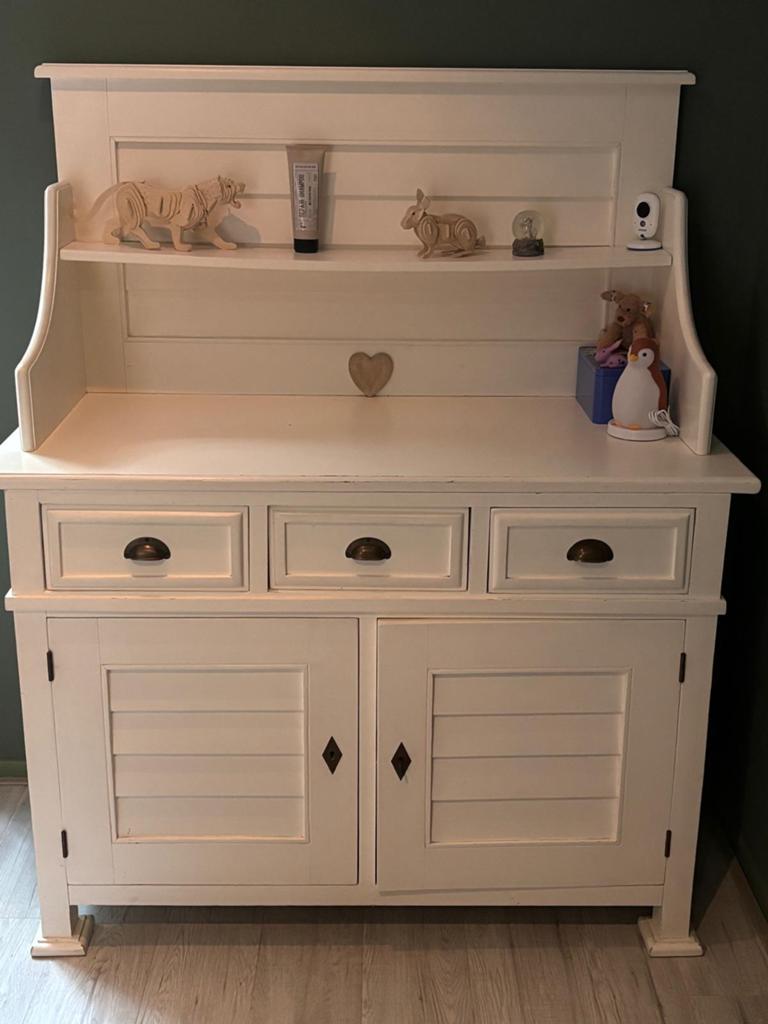Mooie brocante commode (hout), Ophalen, Gebruikt, 50 tot 70 cm, 105 cm of meer