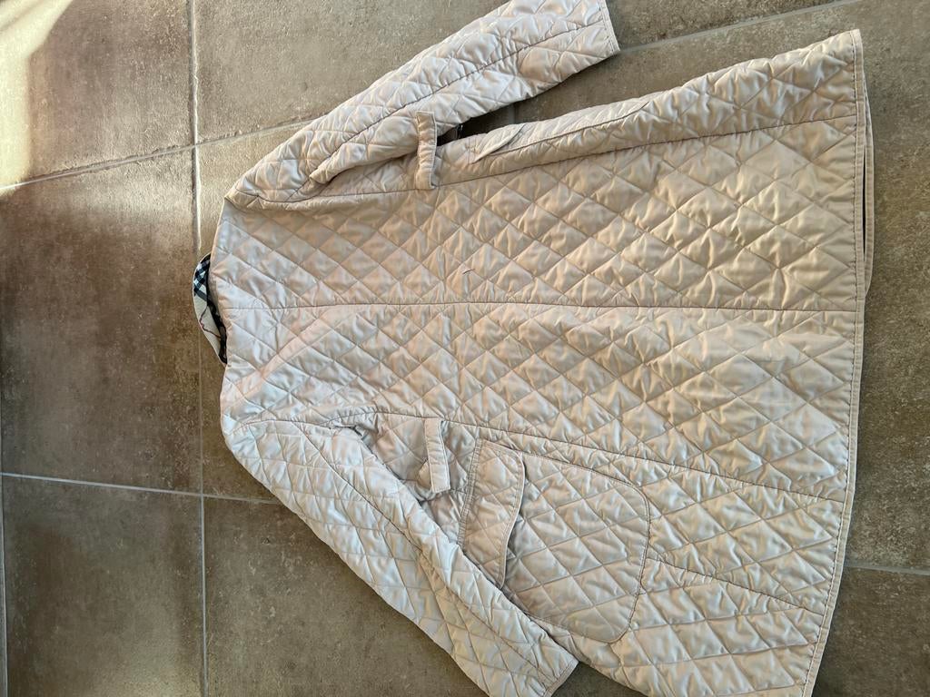 Burberry gewatteerde jas - Beige, Kleding | Dames, Ophalen of Verzenden, Gedragen, Maat 38/40 (M), Beige