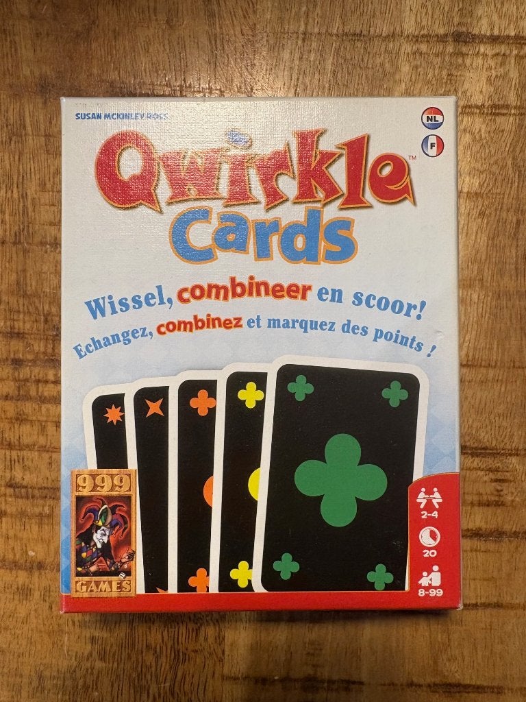 Kaartspel: Qwirkle, Hobby en Vrije tijd, Een of twee spelers, Ophalen of Verzenden, Zo goed als nieuw, 999 games