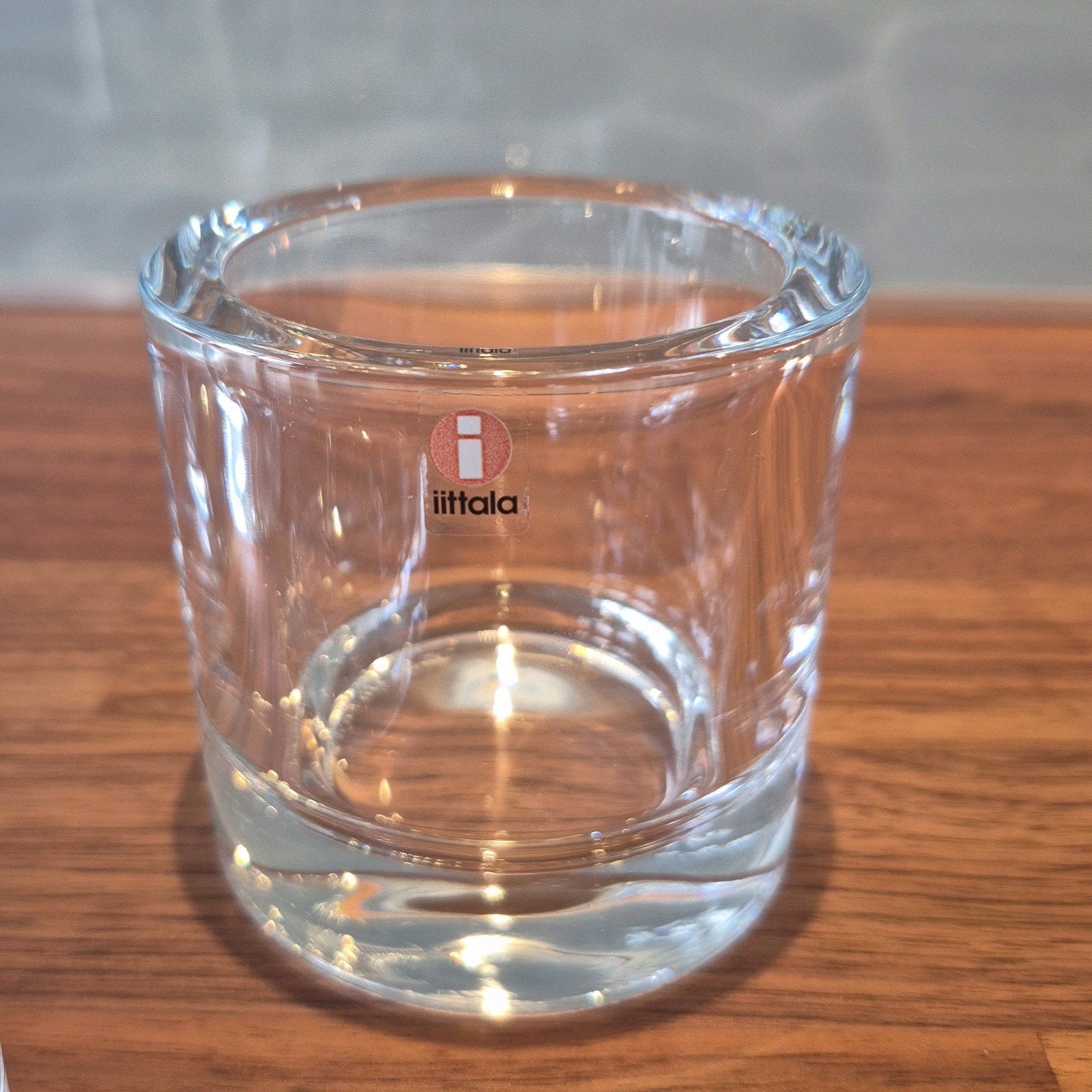 Iittala Kivi waxinelichthouder helder glas 80 mm, Wit, Waxinelichthouder, Ophalen of Verzenden, Iittala