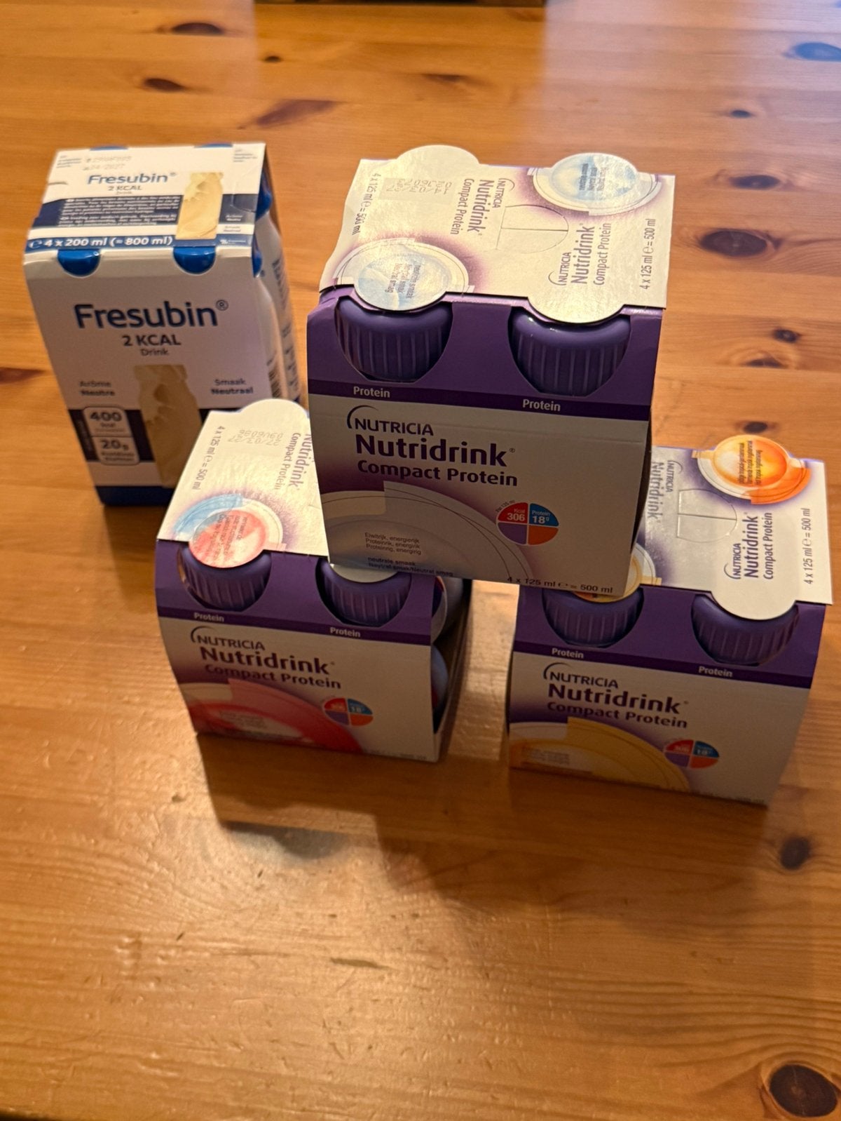 Nutridrink en fresubin, Ophalen