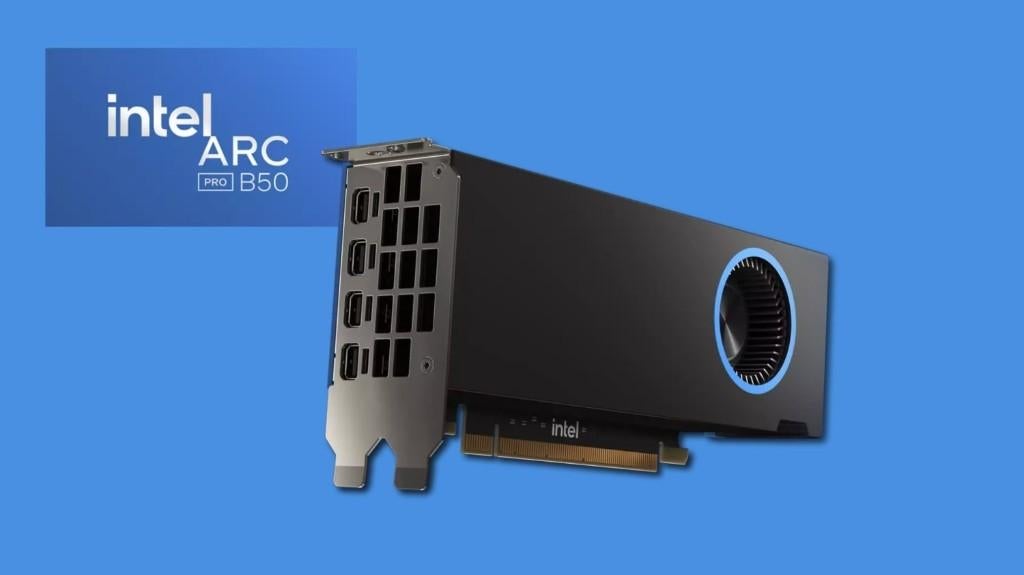 Intel Arc Pro B50 16 GB GDDR6, Computers en Software, Videokaarten, Nieuw, Overige chipsets, PCI-Express 4.0, GDDR6, DisplayPort