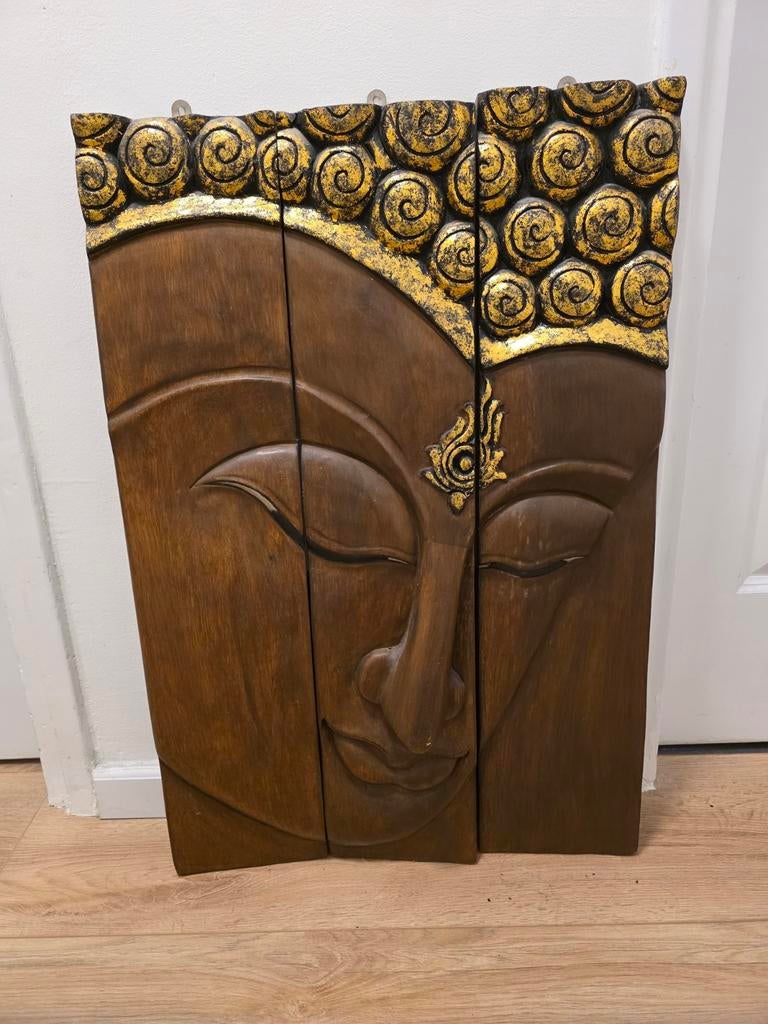 Mooi oosters drieluik van Buddha. Origineel Thailand, Ophalen of Verzenden, Zo goed als nieuw