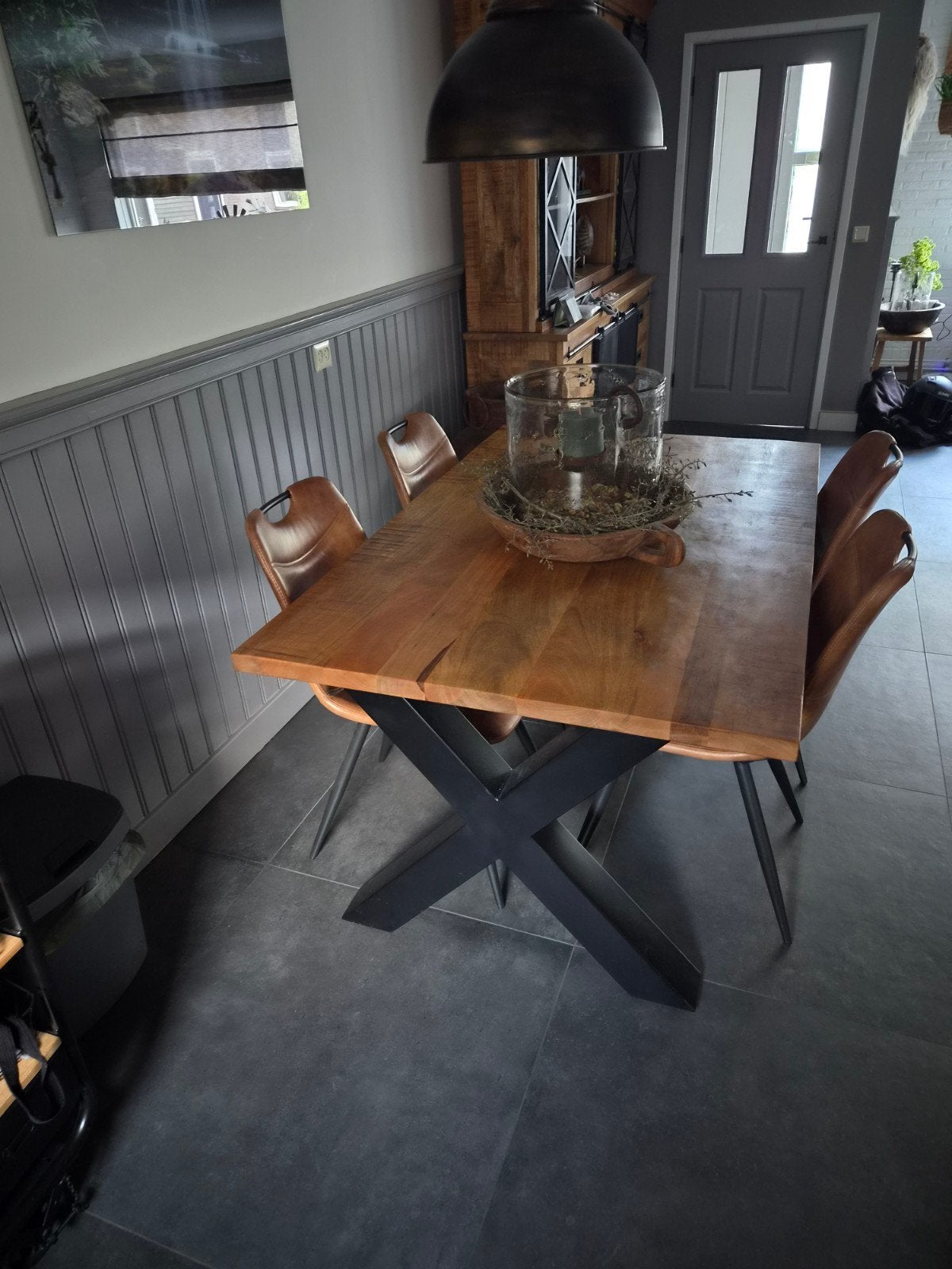 mango houten eettafel en salontafel, Ophalen, Zo goed als nieuw, 4 tot 6 stoelen