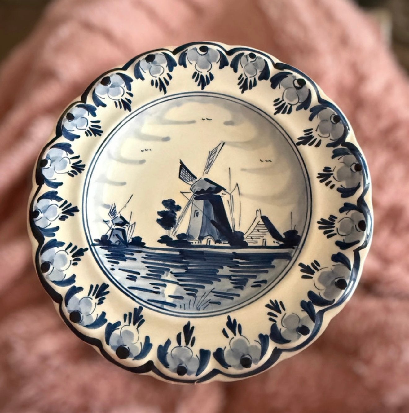 Uniek Delfts Blauw wandbord VERON afd Gouda handgeschilderd, Antiek en Kunst, Ophalen of Verzenden