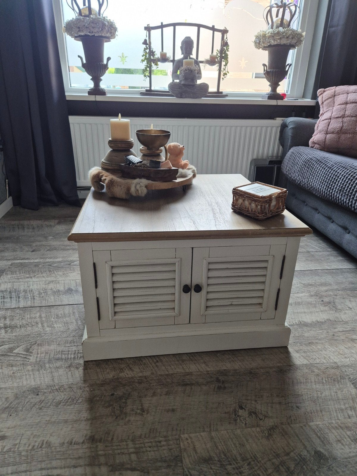 landelijke salontafel, Ophalen, Rechthoekig, 100 tot 150 cm, 50 tot 100 cm
