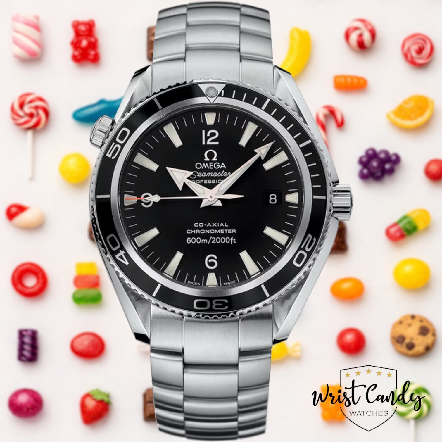 Omega Seamaster Planet Ocean 600M • 2006 • topstaat, Info@wristcandy.nl, Staal, Gebruikt, Staal