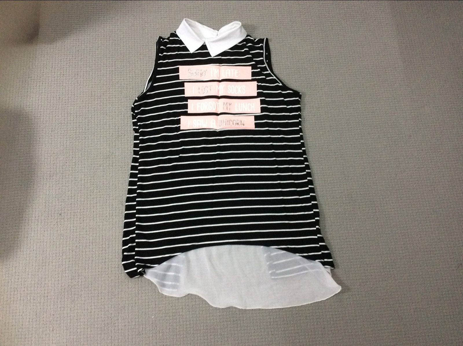 Zwart-wit gestreept shirt maat 164/170, Kinderen en Baby's, Ophalen of Verzenden, Zo goed als nieuw, Meisje, Shirt of Longsleeve